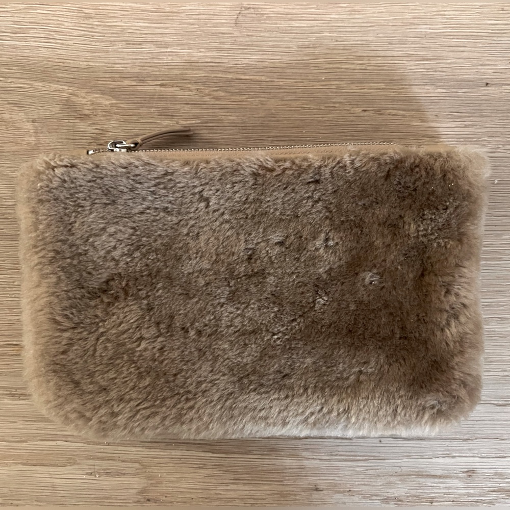Jenni Kayne Small Shearling clutch NWOT